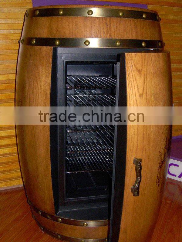 Hot Sale Refrigerated Wine Barrel Cooler, Unique OAK Wood Furniture With OEM Color LOGO