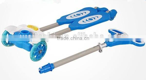 children 4 wheels kick scooter/ children kick scooter with light and PU wheel