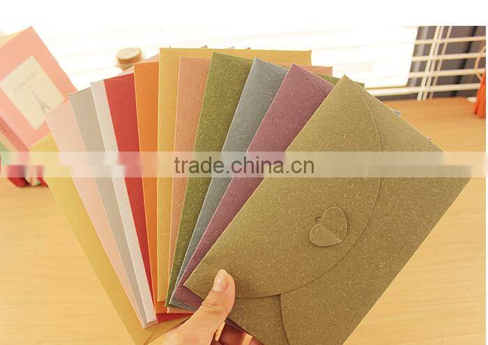 orange olour Envelopes for Greeting wedding Card with button butterfry
