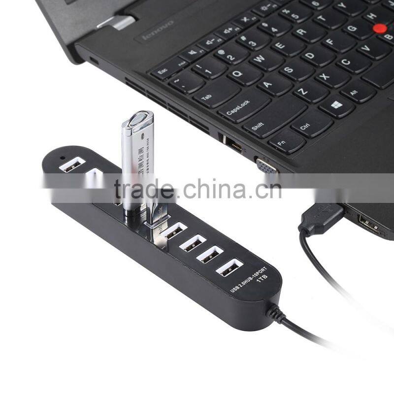 New High- performance Portable 480MBPS usb 2.0 10 port hub with one switch