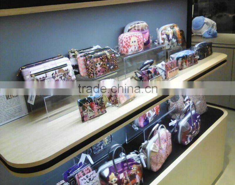 2016 hot sale acrylic bag/wallet display stand