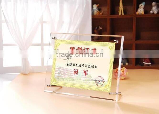 with screw acrylic picture frame ,display frame