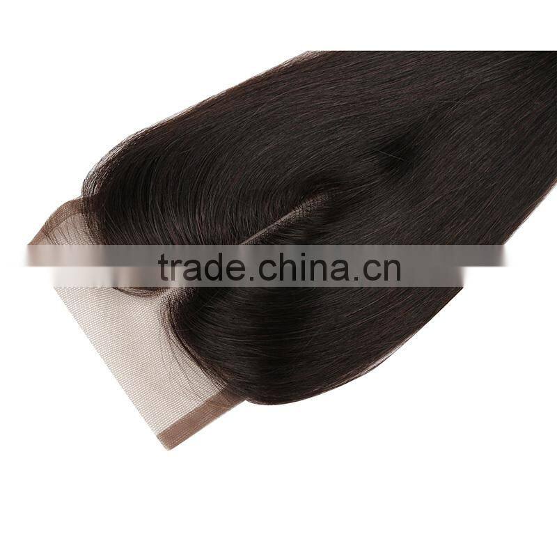 6A Virgin Peruvian Silk Base Closure Body Wave,4x4 Silk Lace Closure,Cheap Free/Middle/3 Part Silk Base Closure