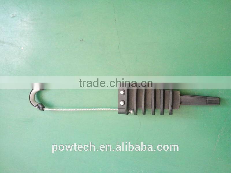 Plastic dead end clamp / FTTH cable tension clamp