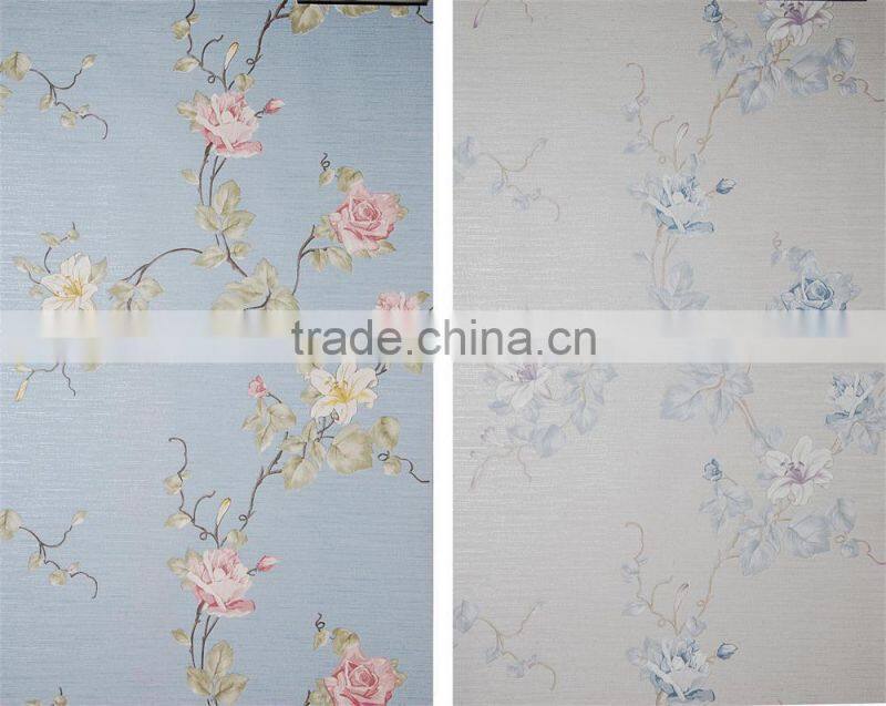 decoration materials embossed effect pvc wallpaper