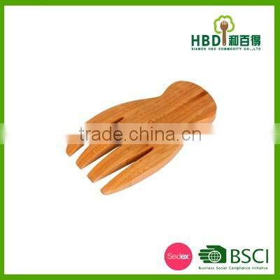 Kitchen bamboo salad server/bamboo salad mixing hand