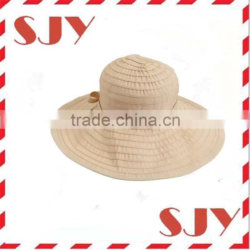 Promotional cheap polyester wide brim floppy summer hat