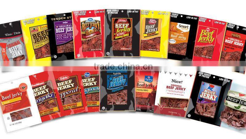 High quality custom printed beef jerky packaging bags