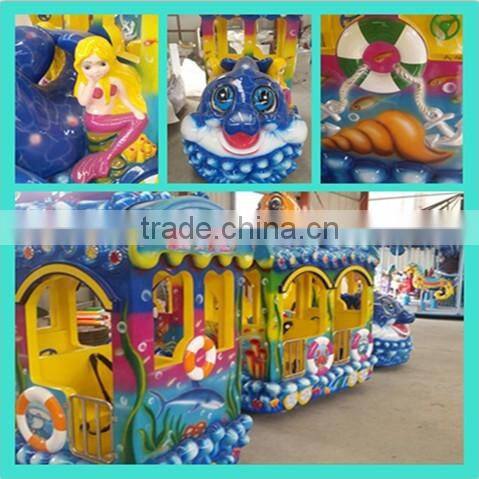 Theme park kids game equipment electric track train for children sale