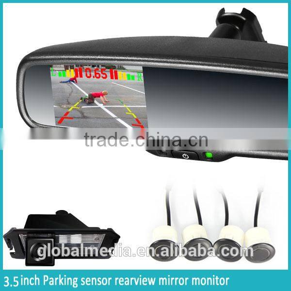 OEM GERMID car parking sensor mirror with backup camera display auto-dimming
