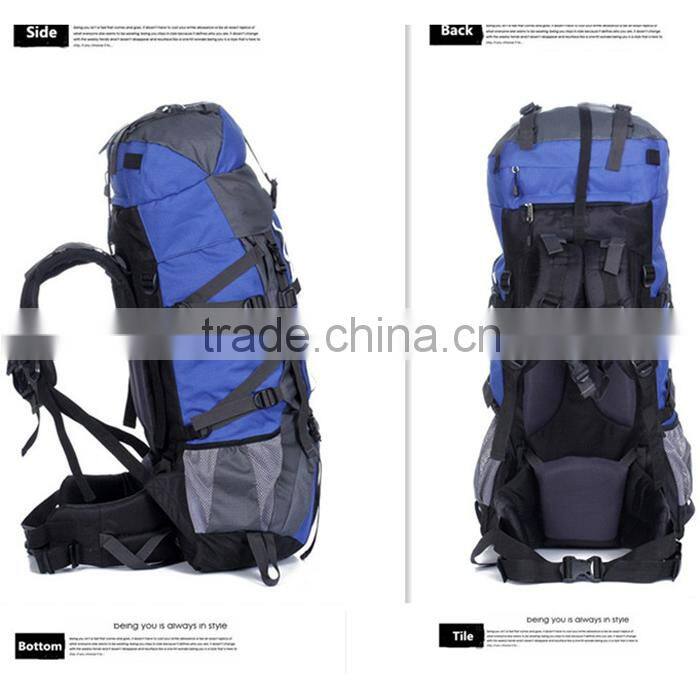 orange mountain backpack with custom design