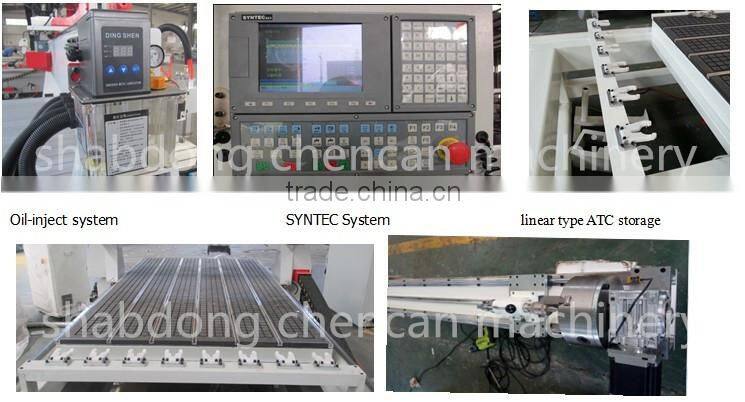 CHINA 4 axis mdf machine with rotation spindle and 200mm diameter rotary axes