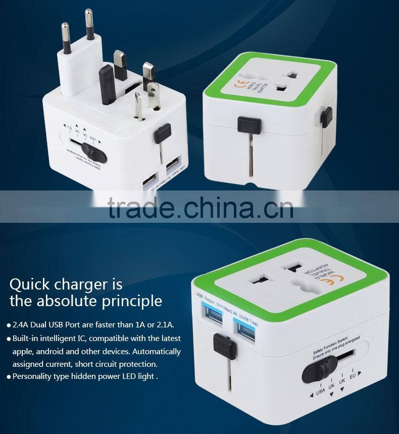 High Quality Hot Sale Universal Power Adapter Travel Converter AU EU UK US