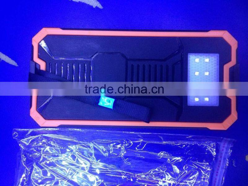 Solar Power bank with LED camping lamp external battery for iPhone 6/7 plus