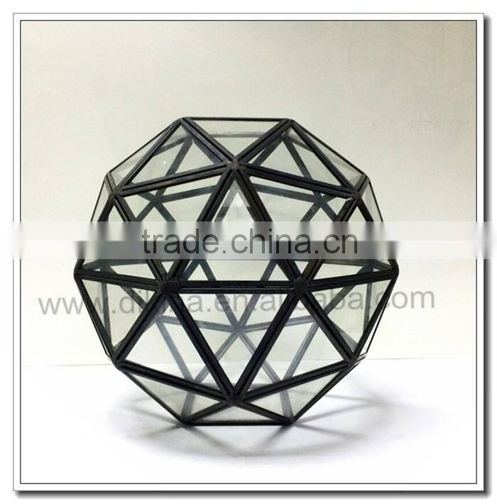 Teardrop& Octagonal& Dodecahedron& Icosahedron Small Beautiful Glass Geometric Terrarium - geometric terrarium glass handicraft
