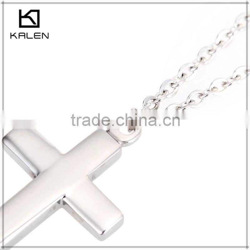 Fashion Gift Silver Crucifix Cross Stainless Steel Pendant Necklaces trends 2016 jewelry