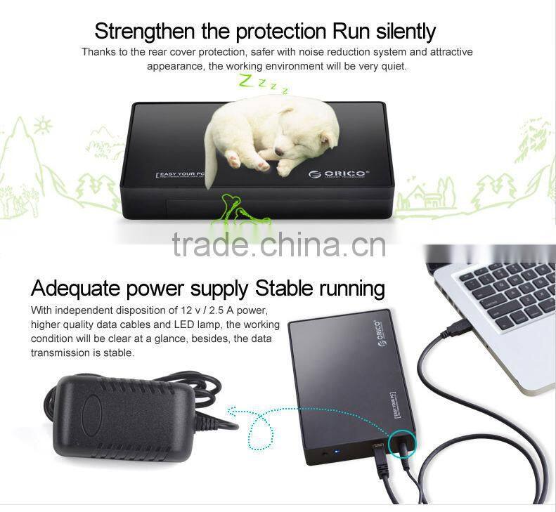 2015 Hot Sale USB 3.0 3.5 external hdd enclosure