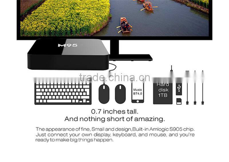 2016 Newest M95 X9 S905 1G 8G Android 5.1 4K TV BOX 2.4G WIFI Bluetooth KODI 16.0 LED