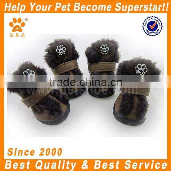JML High Quality and warm dog snow shoes with rubber sole