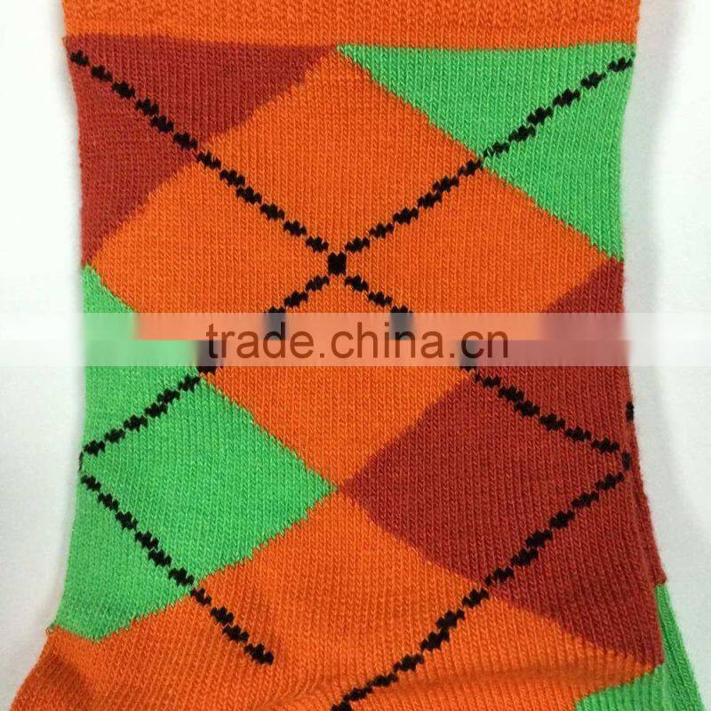 GSC-09 2015 Fashion cutom argyle design children newline bamboo socks