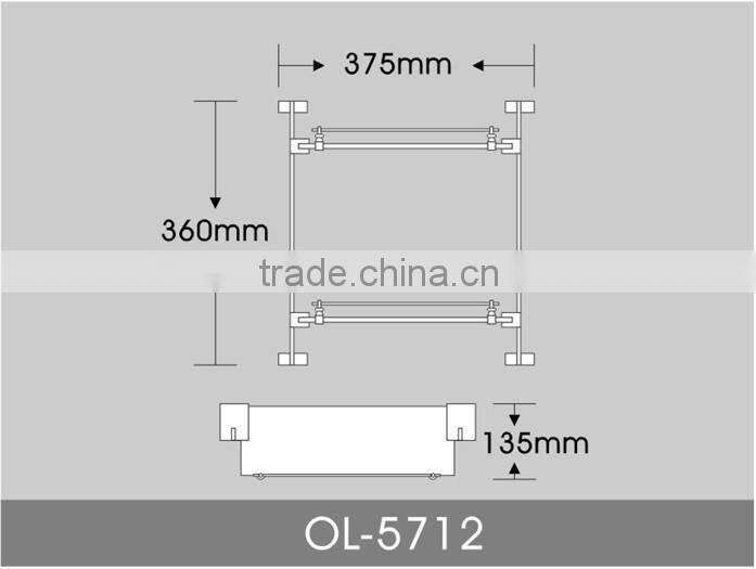 Wall double glass shelf brackets OL-5712