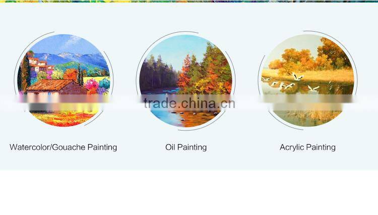 Bulk Cheap 3 Pcs Set Long Handle White Nylon Hair Fan Shaped Artist Oil And Acrylic Paint Brush