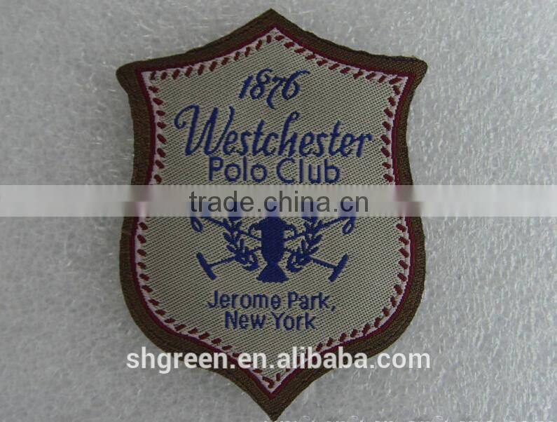 baseball cap weaving/woven epaulet label