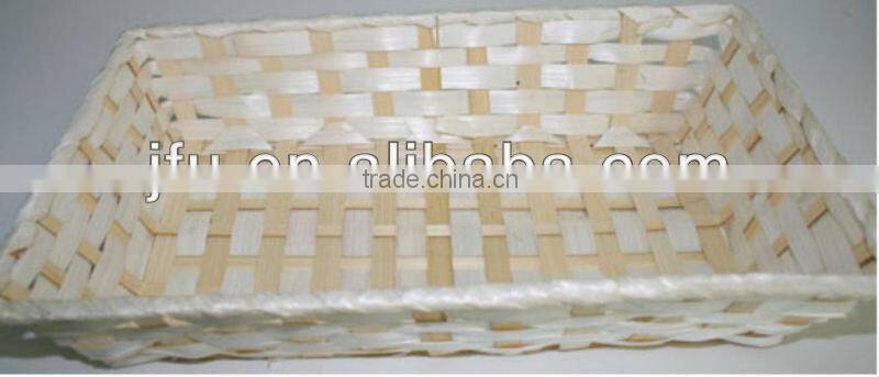 Hot sale items handmade weaving nature white bamboo basket