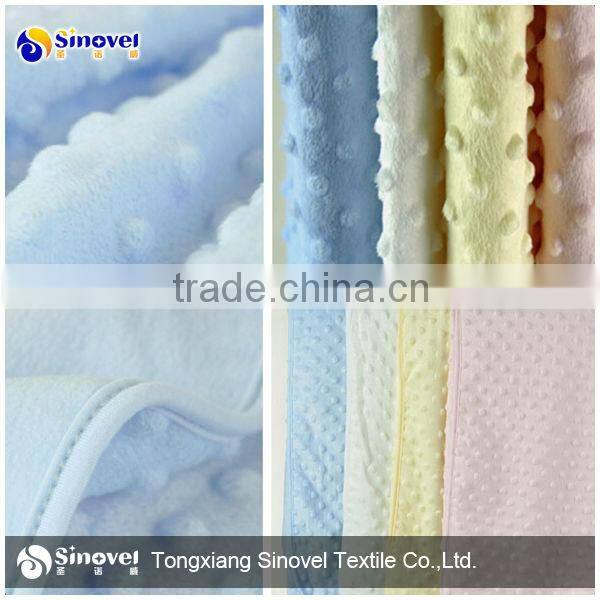 2014 Knitting Warm Minky Dot Microfiber Velour Travel Blanket