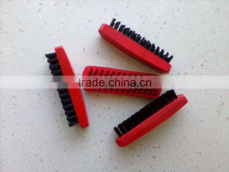 red color Maple wood made shoe brushes hot sell in Korea