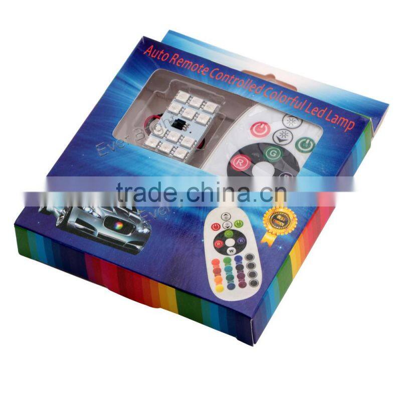 Remote control rgb led light 5050 12SMD 12v led dome light