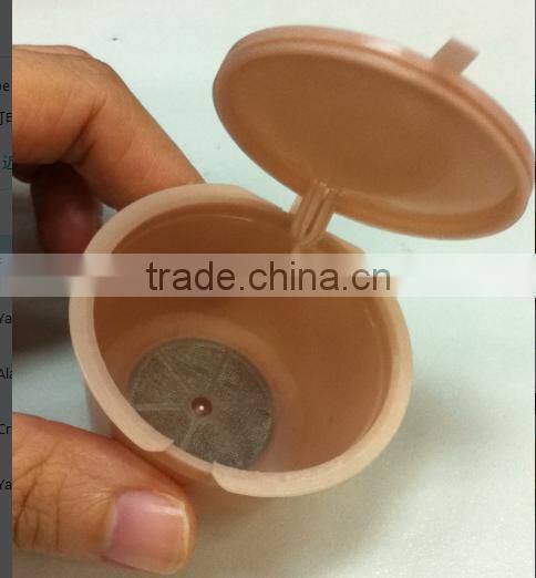 Food grade plastic dolce gusto capsule for nespresso reusable with stainless steel mesh
