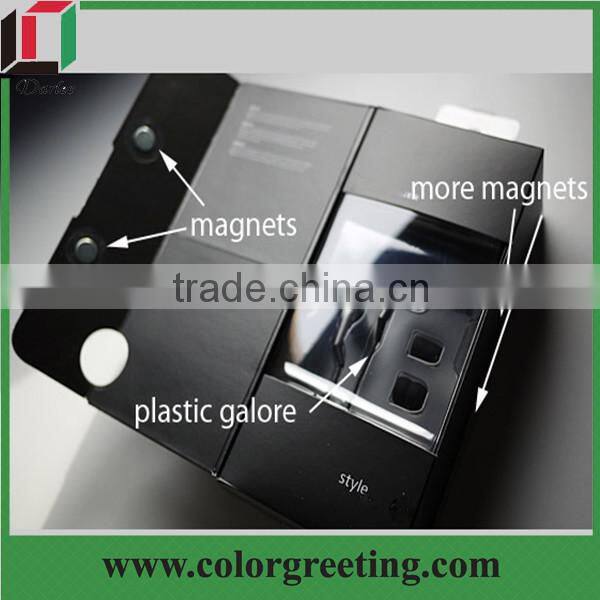 High end luxury magnetic closure folding lid headphone packaging box