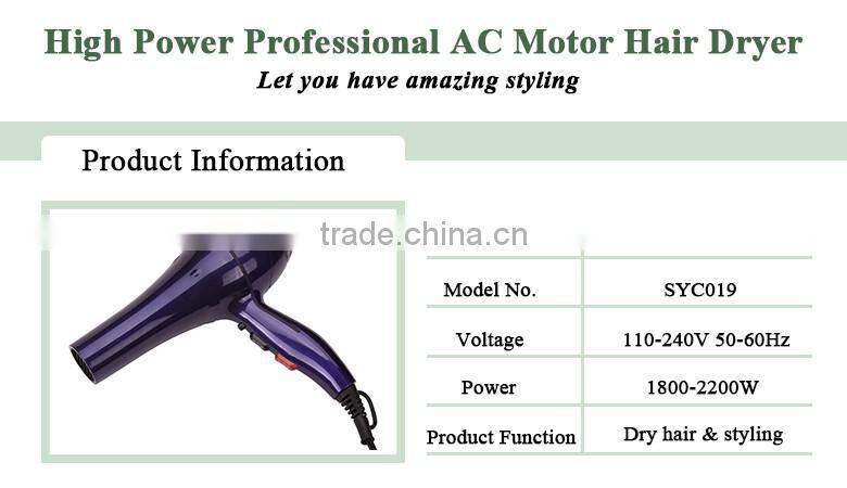 pro Hot Pro high power 2200W 2400W Hair Dryer professiona Drier for water hair 360 swivel cord