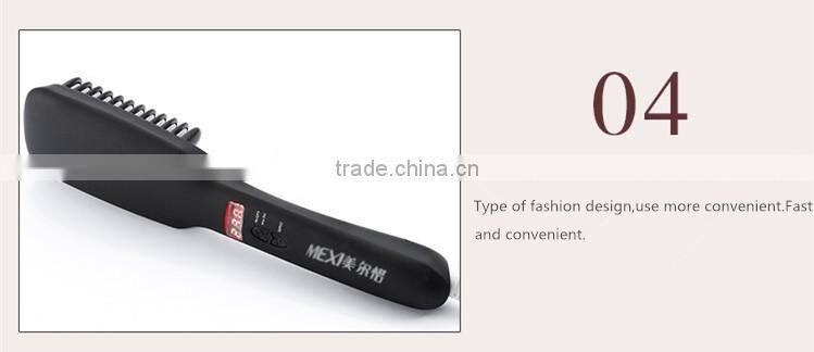 Ceramic PBT Not Hurt Anti-Scald 2 In 1 Anion Hair Straightener Brush