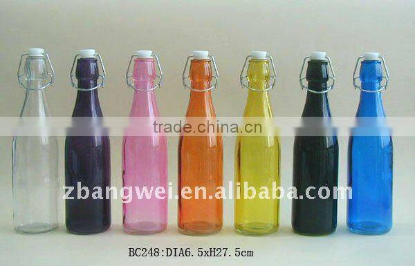 500ml glass bottle with sprayed color