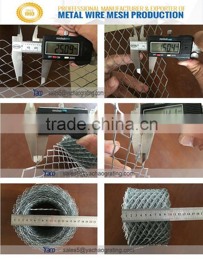Bright surface mesh galvanized streched wire mesh weight