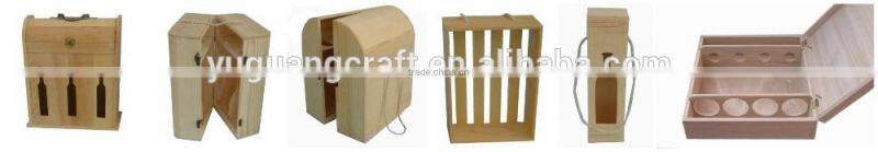 wooden vintage vineyard 4 wine bottle gift storage boxes