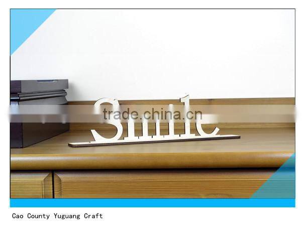 custom laser cut freestanding wooden sign with base