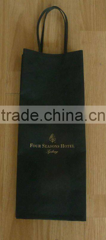 Extended promotional non-woven bottle bag