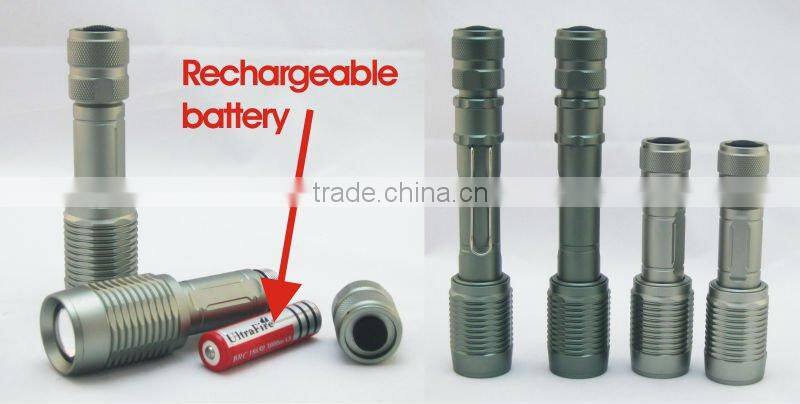 nice design xml t6 telescopic dimmable highlight flash led light