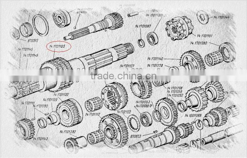 KAMAZ shaft 14-1701105