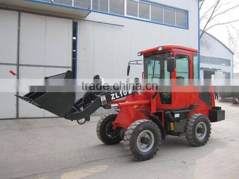 Latest export 1.0 ton wheel loader, 0.5CBM mini wheel loader ZL10F
