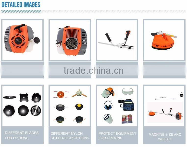 garden grass cutting machine nylon line gas grass trimmer with 58cc engine