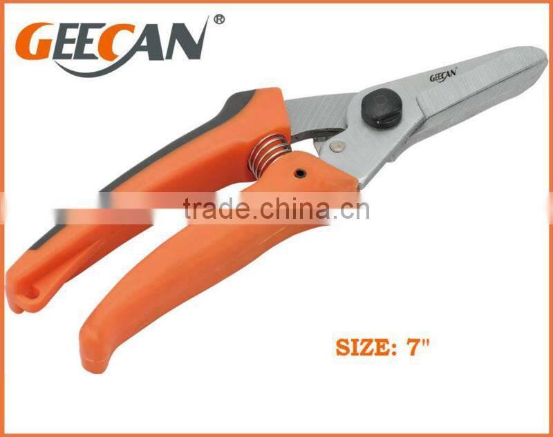 Plastic Handle Pruner WIth Chrome Plated blade