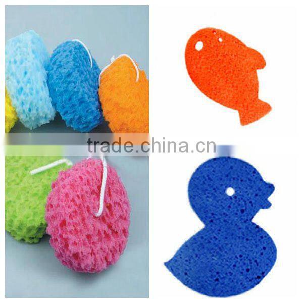 colorful round shape bath sponge hydrophily bath sponge