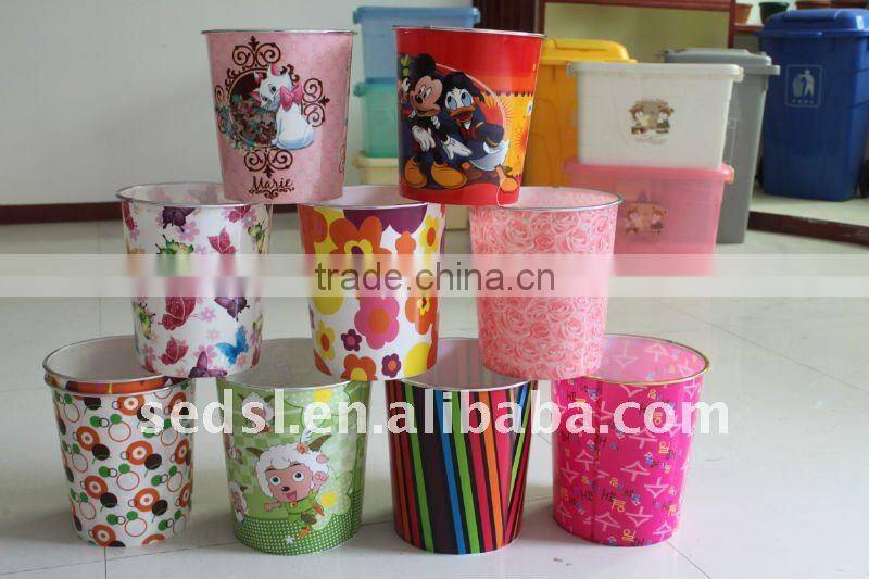 hot sale cartoon Home use plastic rubbish bin