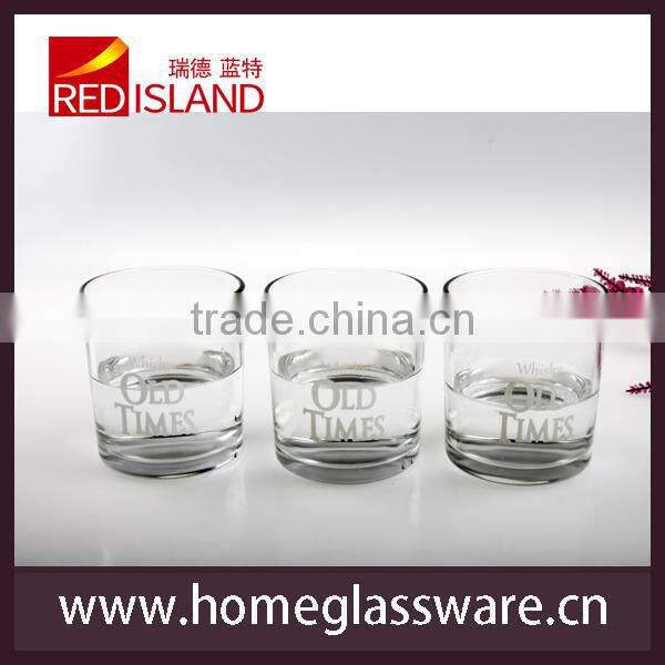 glass manufactory supply round glass whisky tumbler, whisky glass cup