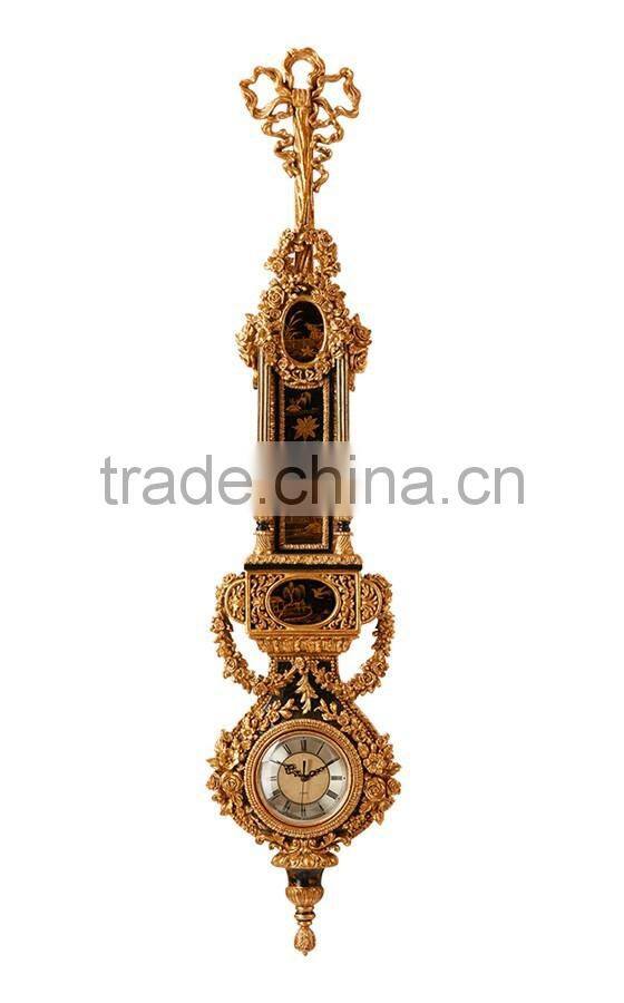 Fancy Art Painting Wall Clock For Home Decoration, Retro Classic Wooden Hanging Wall Clock