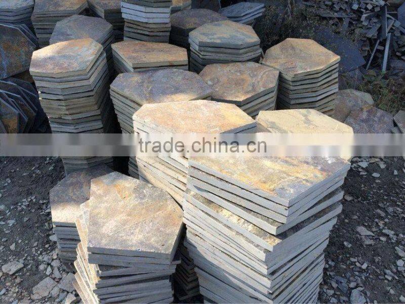 good price natural rusty crazy slate irregular shape tiles
